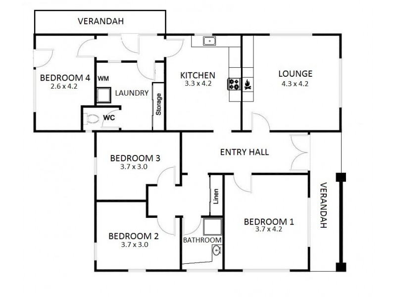 334 Barker Street, Castlemaine VIC 3450 Floorplan