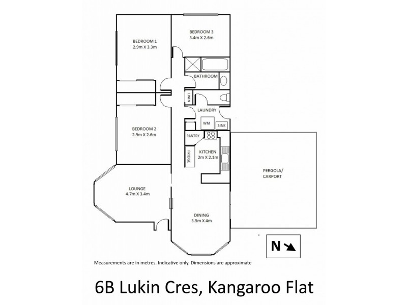 6B Lukin Crescent, Kangaroo Flat VIC 3555 Floorplan