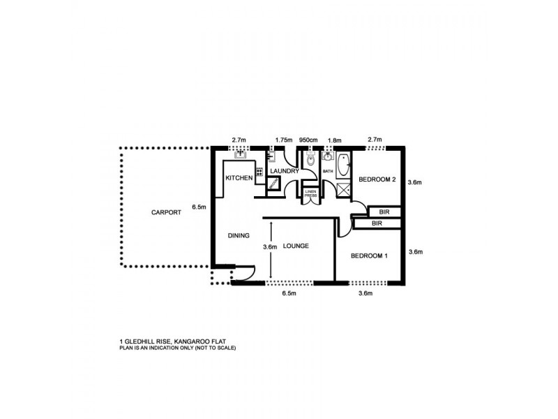 1 Gledhill Rise, Kangaroo Flat VIC 3555 Floorplan