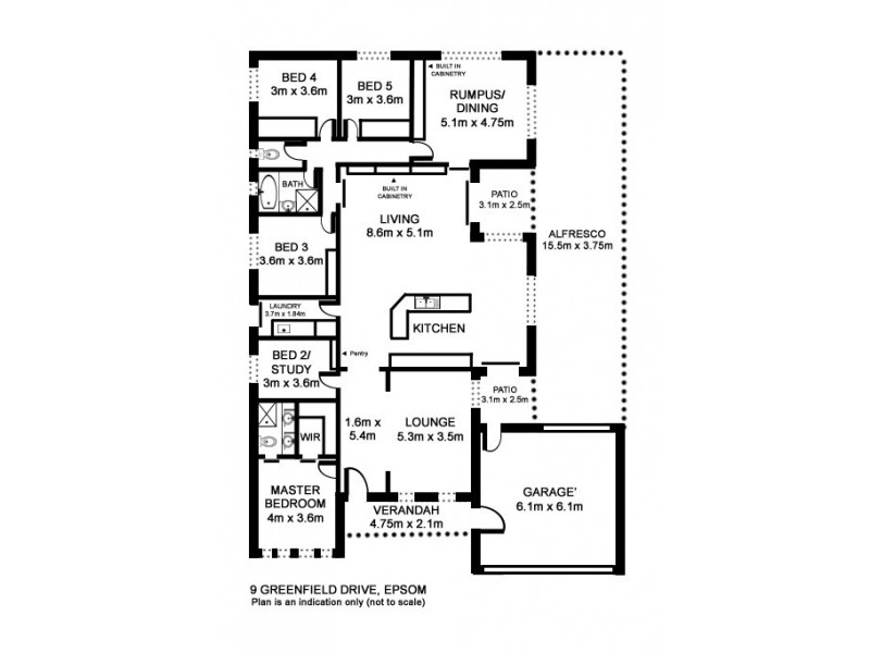 9 Greenfield Drive, Epsom VIC 3551 Floorplan