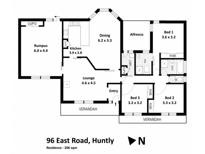 96 East Road, Huntly VIC 3551 Floorplan