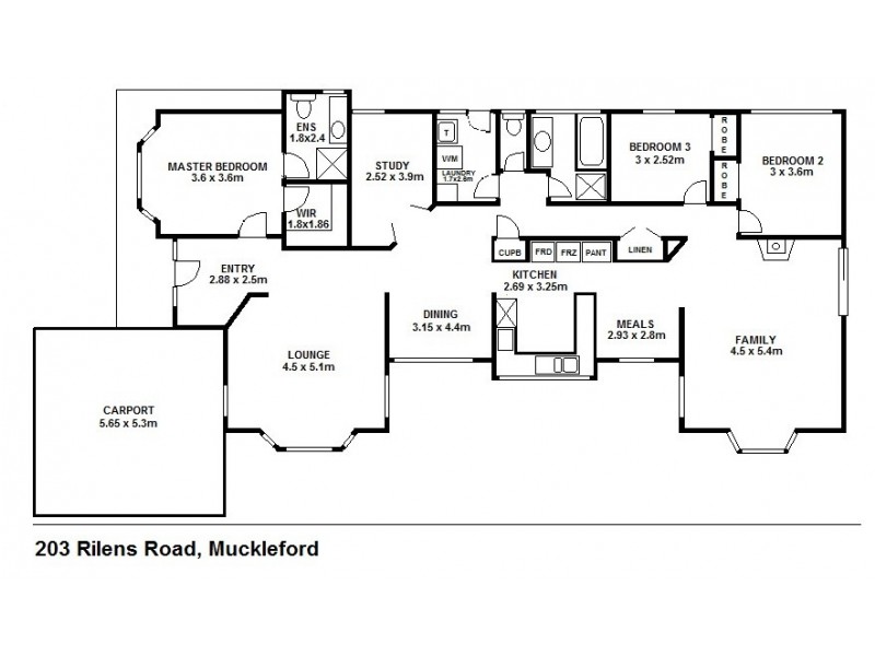 203 Rilens Road, Muckleford VIC 3451 Floorplan