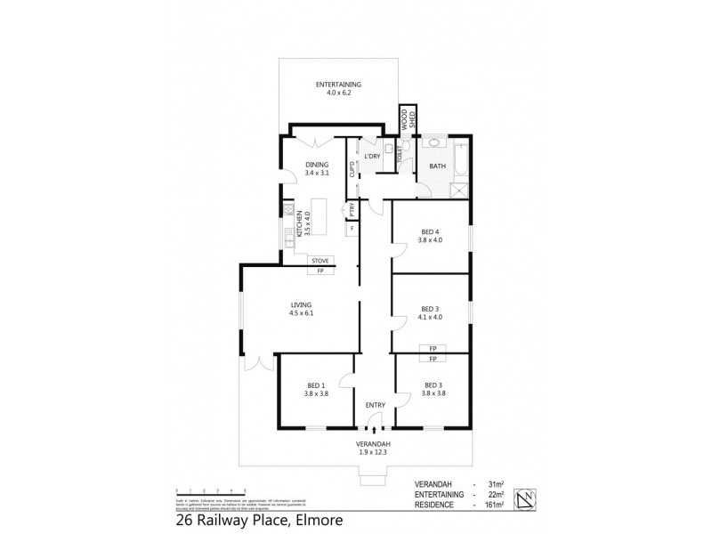 26 Railway Place, Elmore VIC 3558 Floorplan