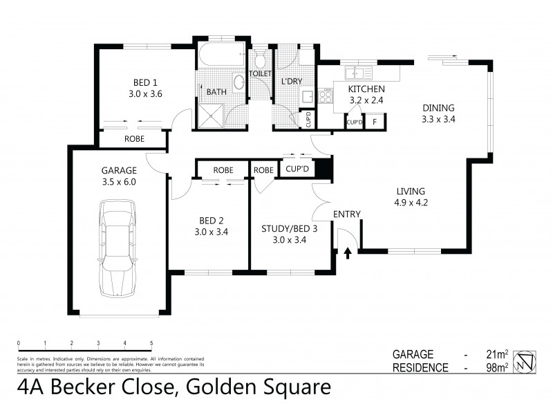 4B Becker Close, Golden Square VIC 3555 Floorplan