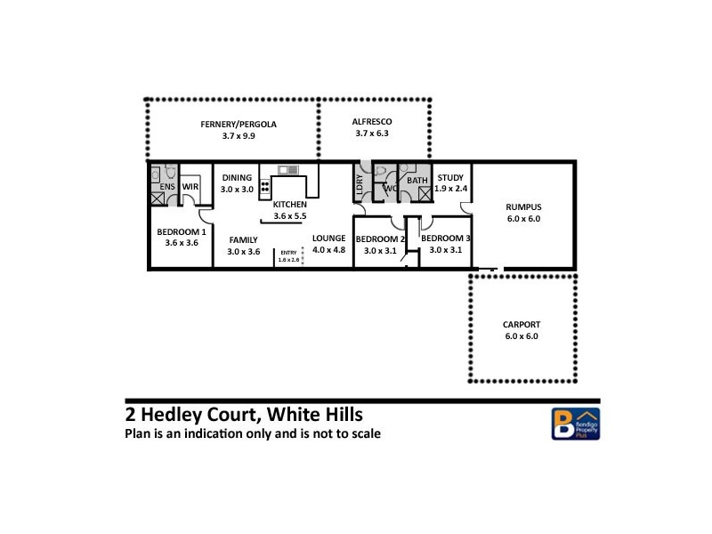 2 Hedley Court, White Hills VIC 3550 Floorplan