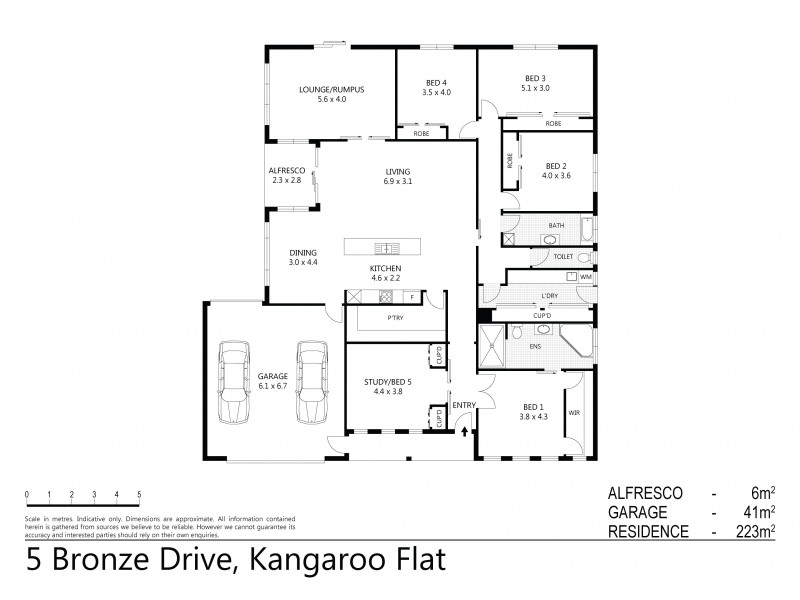 5 Bronze Drive, Kangaroo Flat VIC 3555 Floorplan