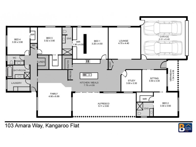 35 Amara Way, Kangaroo Flat VIC 3555 Floorplan