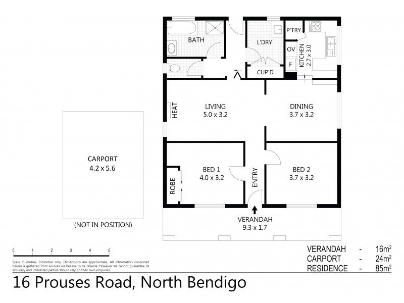 16 Prouses Road, North Bendigo VIC 3550 Floorplan