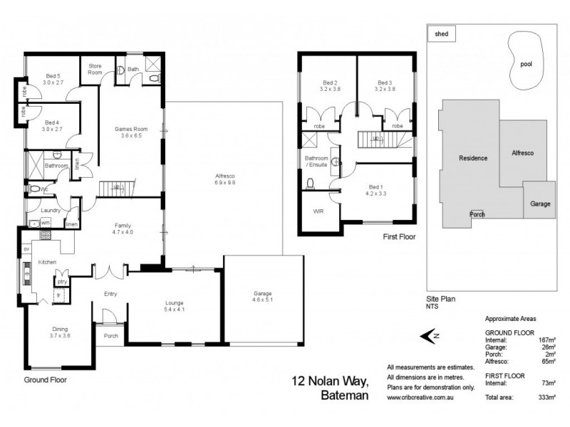 12 Nolan Way, Bateman WA 6150 Floorplan