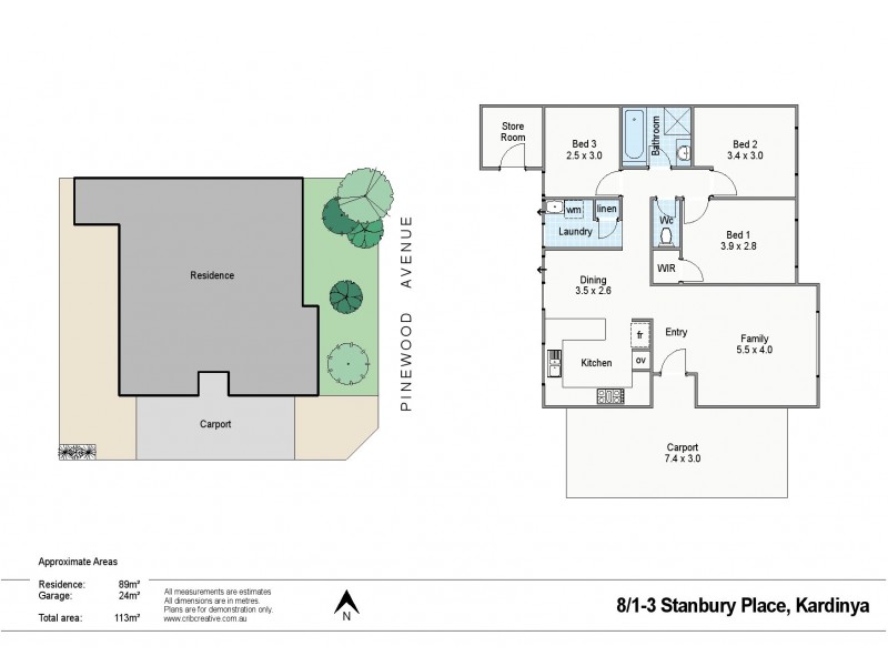 8/1-3 Stanbury Place, Kardinya WA 6163 Floorplan