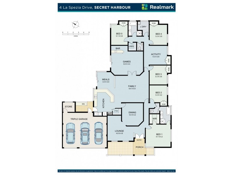 4 La Spezia Drive, Secret Harbour WA 6173 Floorplan