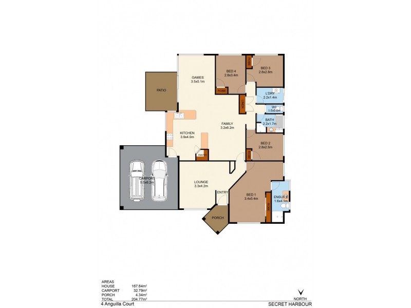 4 Anguilla Court, Secret Harbour WA 6173 Floorplan
