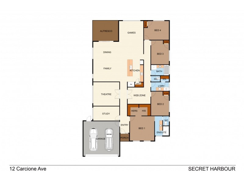 12 Carcione Avenue, Secret Harbour WA 6173 Floorplan