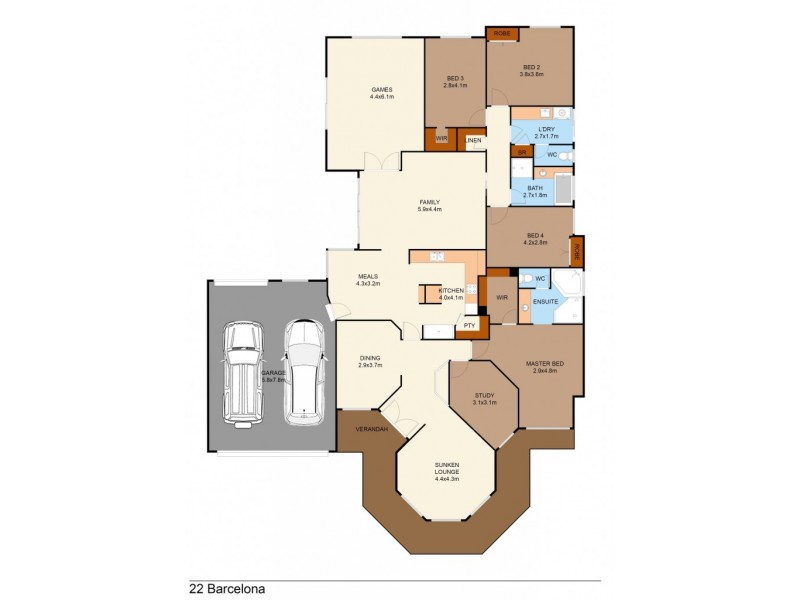 22 Barcelona Grange, Port Kennedy WA 6172 Floorplan