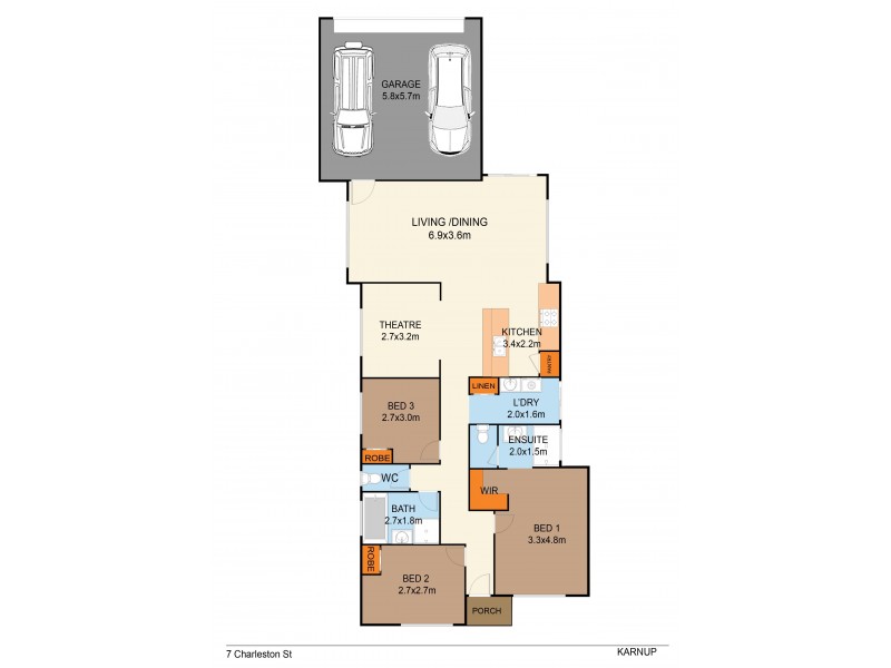 7 Charleston St, Karnup WA 6176 Floorplan