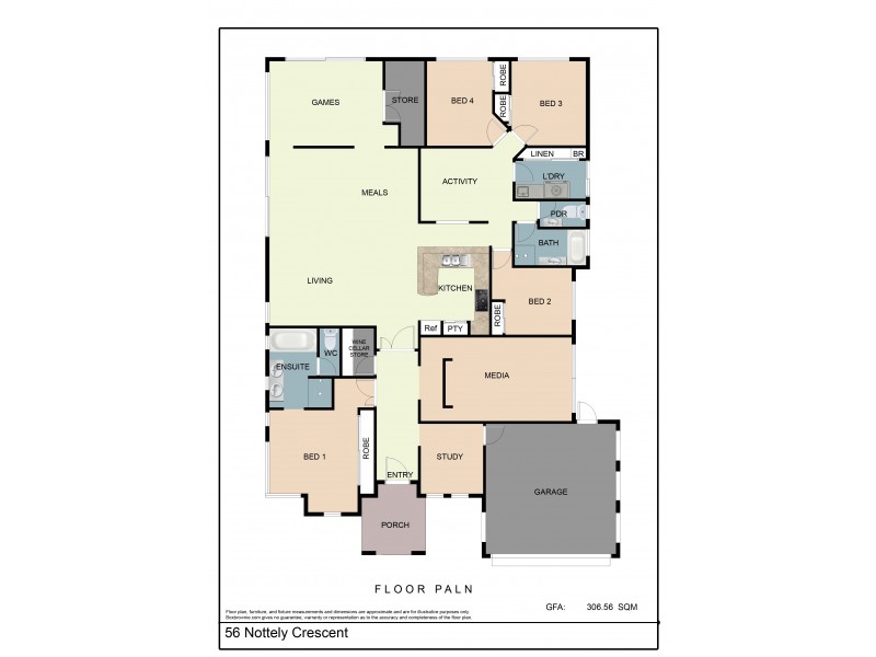 56 Nottely Cr, Secret Harbour WA 6173 Floorplan