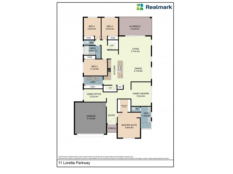 11 Loretta Parkway, Lakelands WA 6180 Floorplan