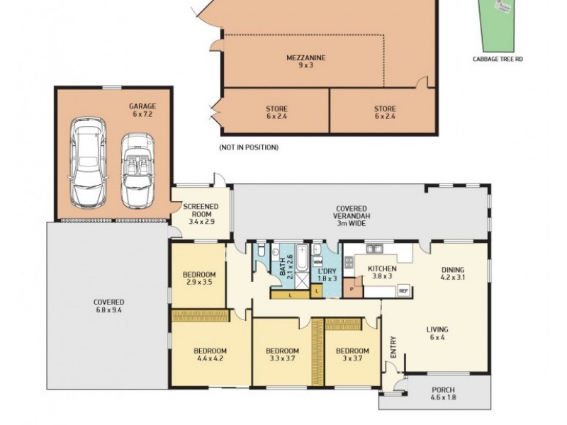 336 CABBAGE TREE ROAD, Williamtown NSW 2318 Floorplan