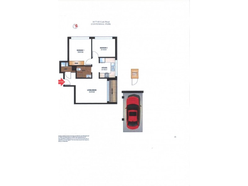 18/77 Cook Road, Centennial Park NSW 2021 Floorplan