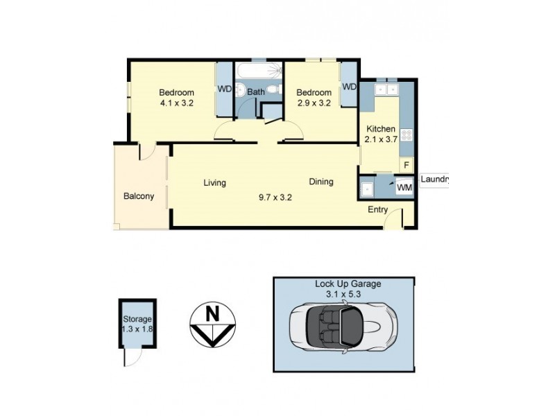 63/1-3 Dalley Street, Bondi Junction NSW 2022 Floorplan