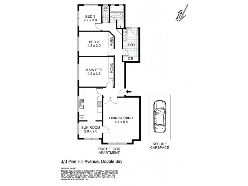 3/3 Pine Hill Avenue, Double Bay NSW 2028 Floorplan