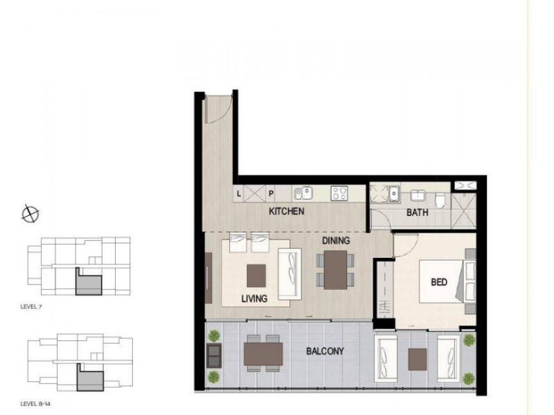 708/105 Stirling Street, Perth WA 6000 Floorplan