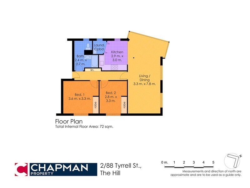 2/88 Tyrrell Street, The Hill NSW 2300 Floorplan