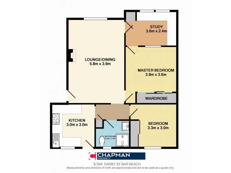 5/344 DARBY ST, Bar Beach NSW 2300 Floorplan