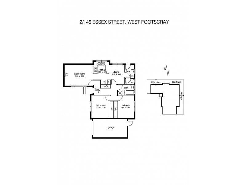 2/145 Essex Street, West Footscray VIC 3012 Floorplan