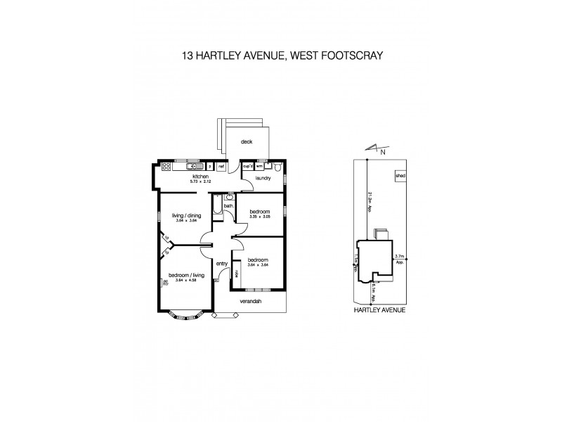 13 Hartley Avenue, West Footscray VIC 3012 Floorplan