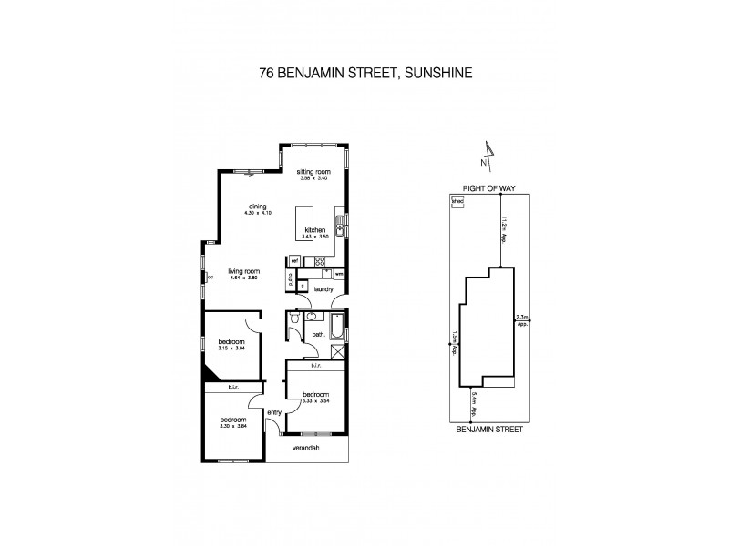 76 Benjamin Street, Sunshine VIC 3020 Floorplan