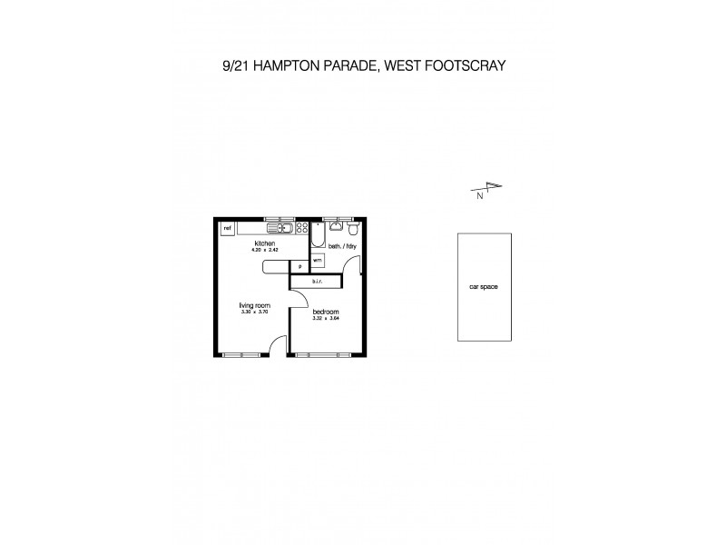 9/21 Hampton Parade, West Footscray VIC 3012 Floorplan