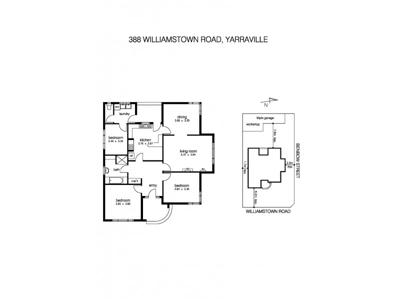 388 Williamstown Road, Yarraville VIC 3013 Floorplan