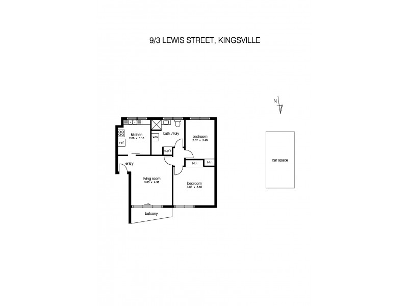 9/3 Lewis Street, Kingsville VIC 3012 Floorplan