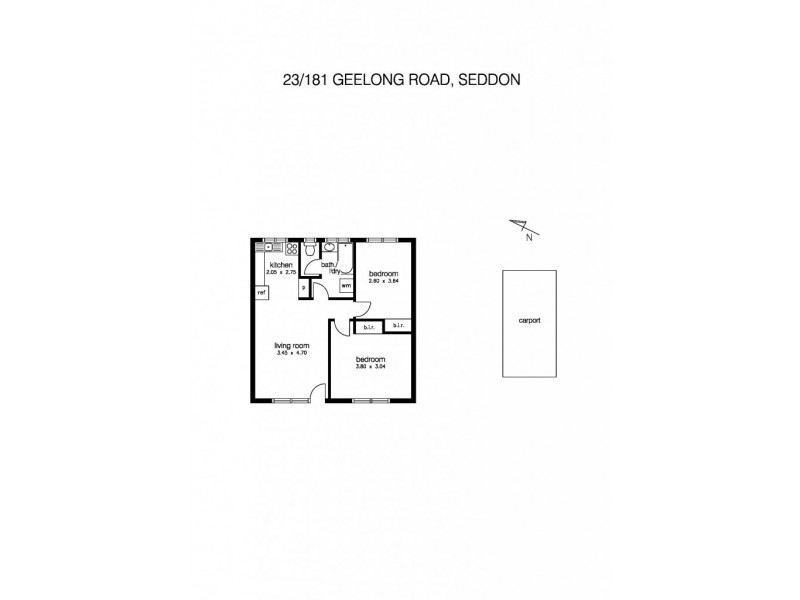 23/181 Geelong Road, Seddon VIC 3011 Floorplan