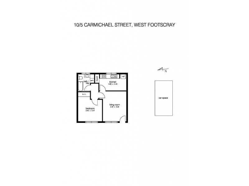 10/5 Carmichael Street, West Footscray VIC 3012 Floorplan