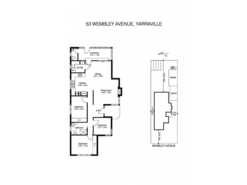 53 Wembley Avenue, Yarraville VIC 3013 Floorplan