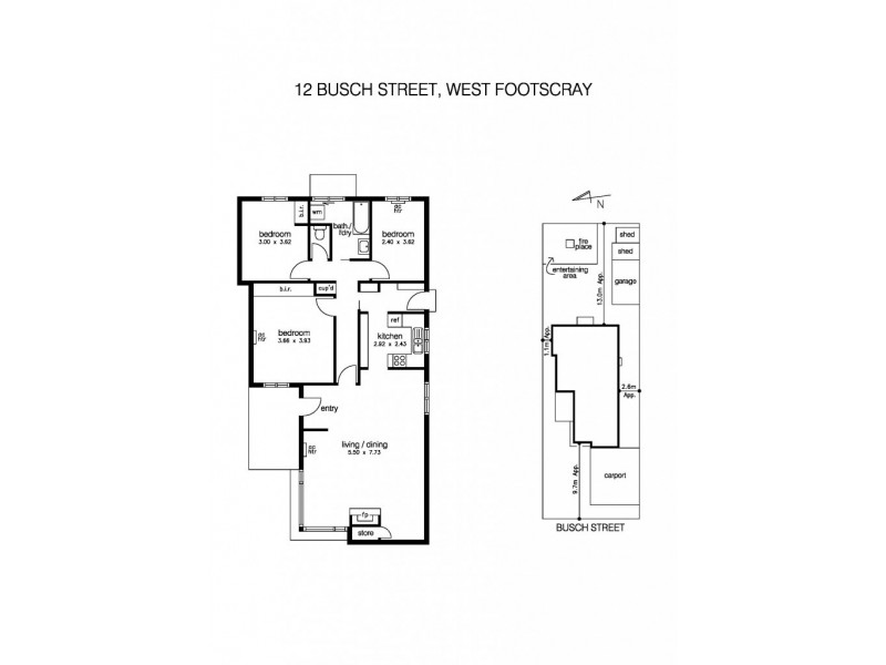12 Busch Street, West Footscray VIC 3012 Floorplan