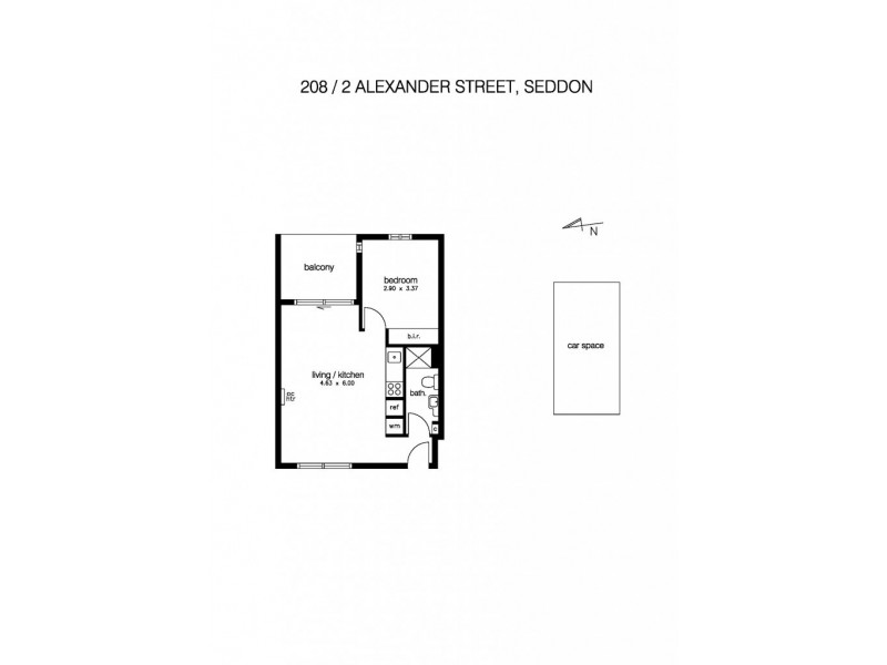 208/2 Alexander Street, Seddon VIC 3011 Floorplan