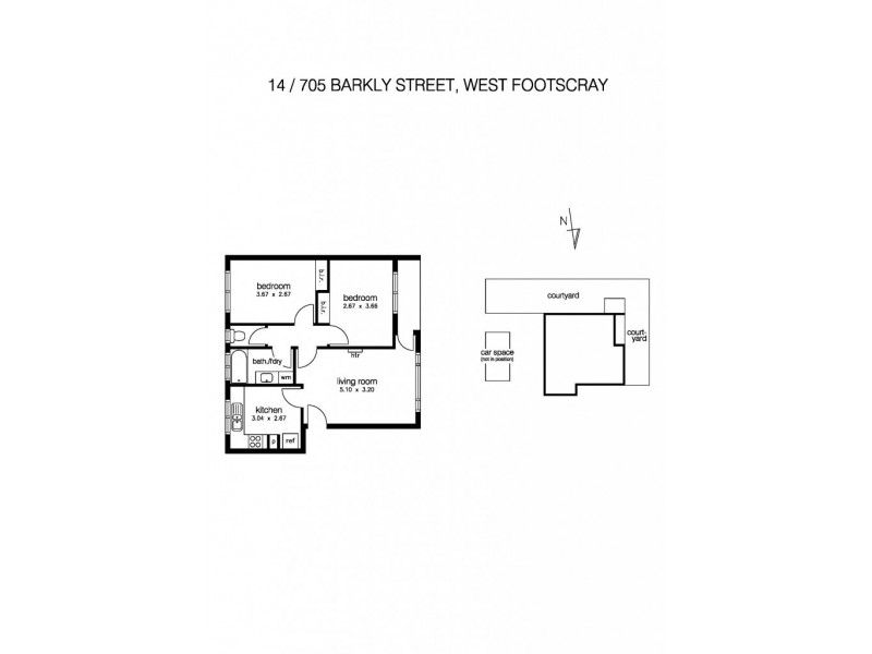 14/705 Barkly Street, West Footscray VIC 3012 Floorplan