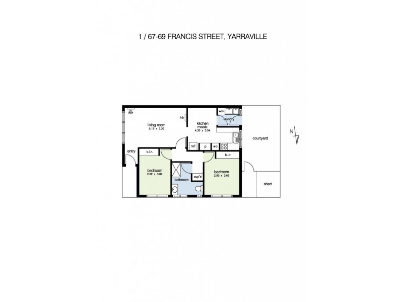 1/67-69 Francis Street, Yarraville VIC 3013 Floorplan