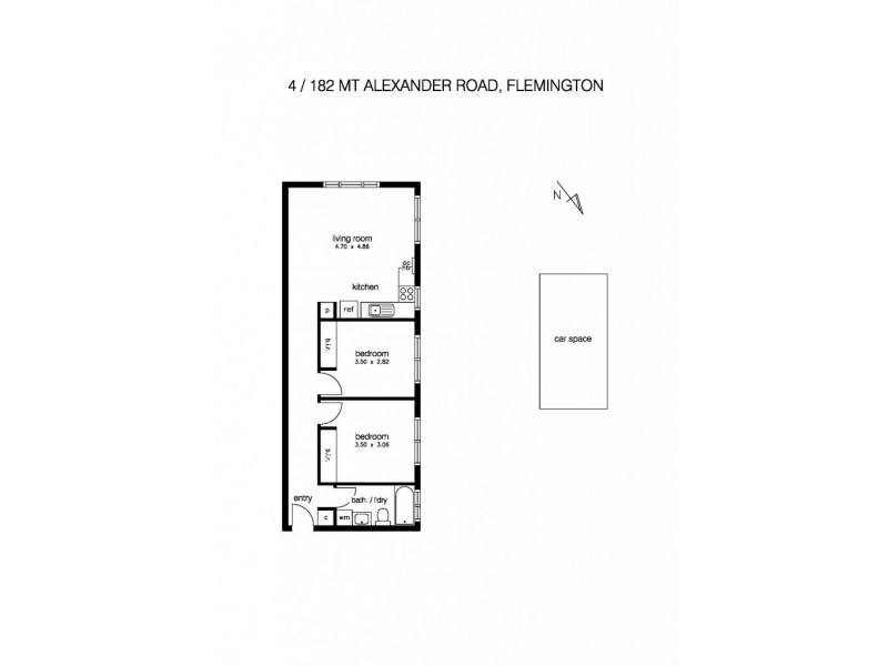 4/182 Mount Alexander Road, Flemington VIC 3031 Floorplan