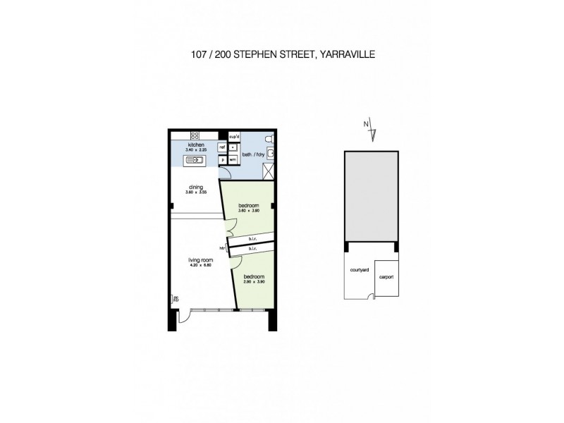 107/200 Stephen Street, Yarraville VIC 3013 Floorplan