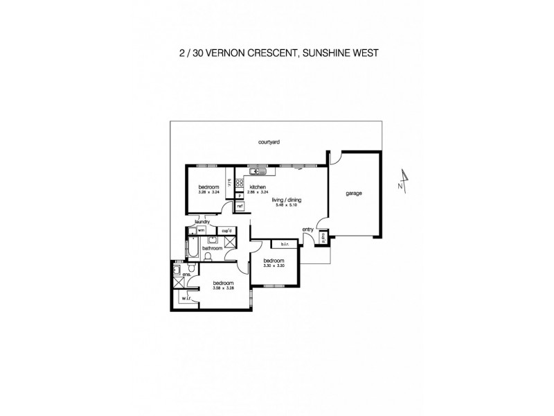 2/30 Vernon Crescent, Sunshine West VIC 3020 Floorplan