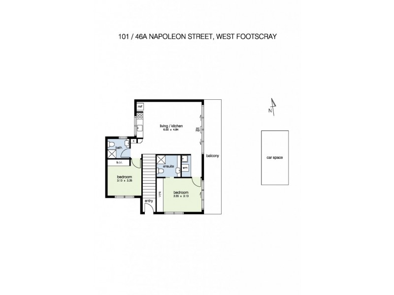 101/46A Napoleon Street, West Footscray VIC 3012 Floorplan
