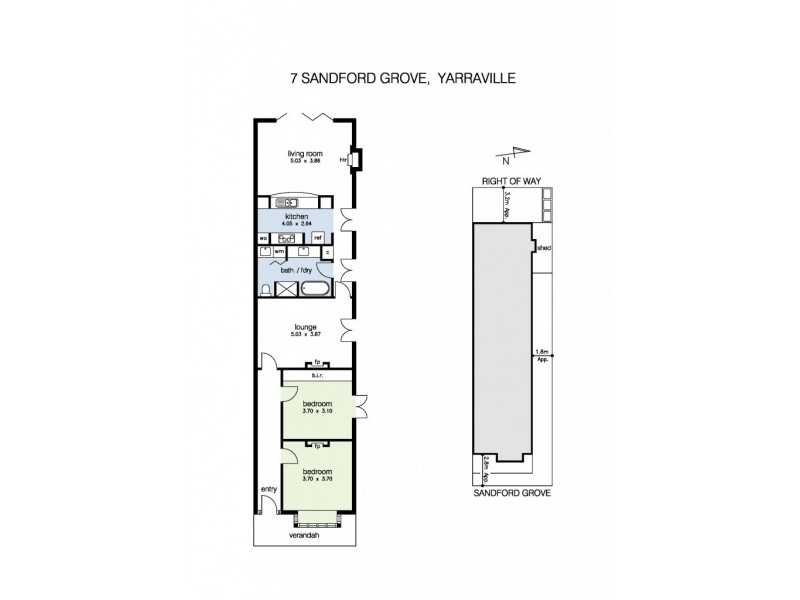 7 Sandford Grove, Yarraville VIC 3013 Floorplan