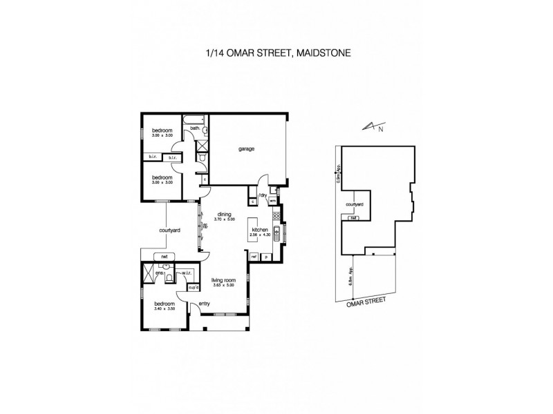 1/14 Omar Street, Maidstone VIC 3012 Floorplan