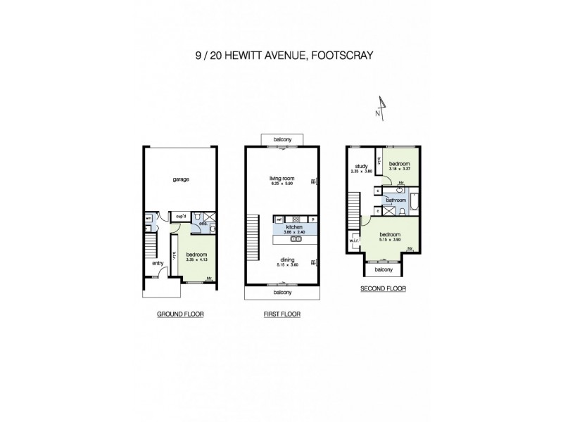 9/20 Hewitt Avenue, Footscray VIC 3011 Floorplan