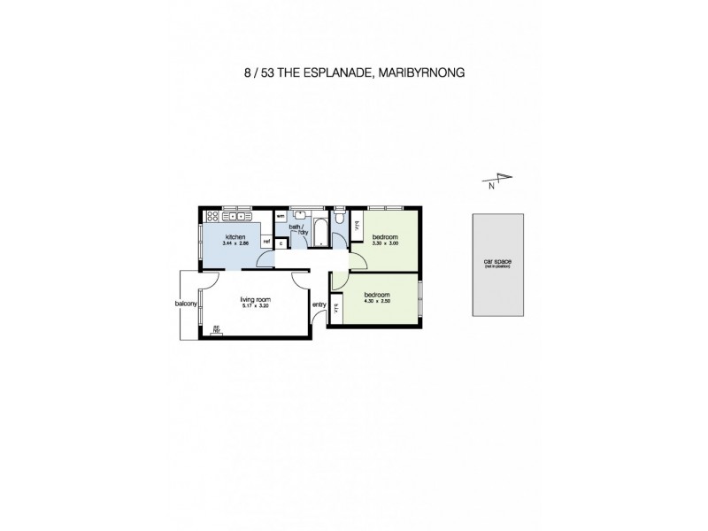 8/53 The Esplanade, Maribyrnong VIC 3032 Floorplan