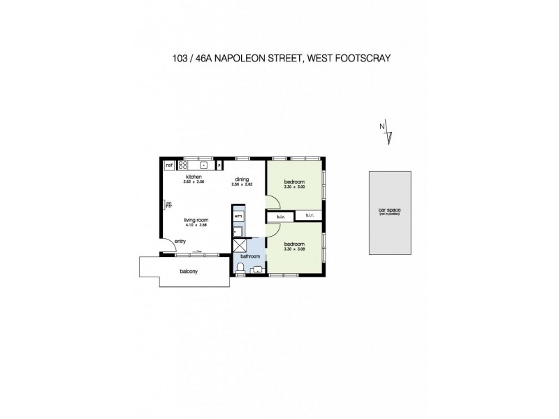 103/46A Napoleon Street, West Footscray VIC 3012 Floorplan